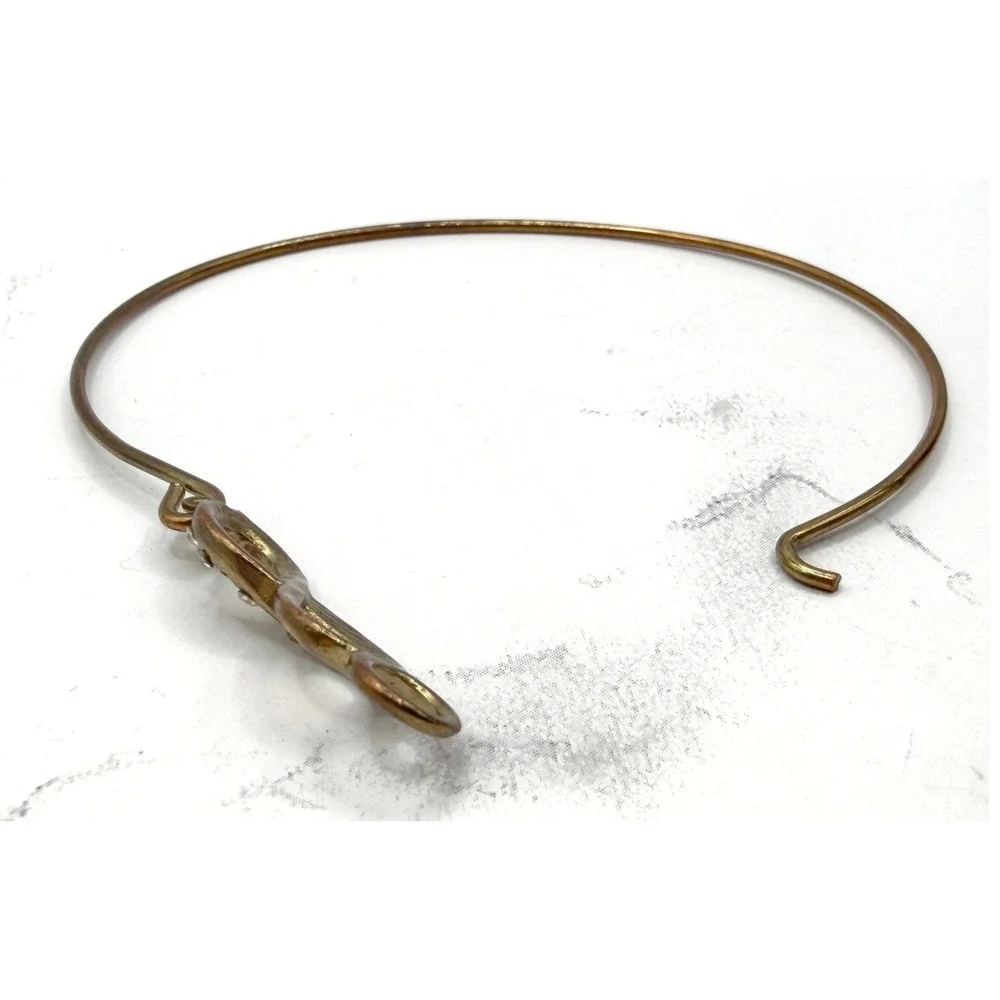 Dainty Infinity Bracelet Gold Tone Rhinestone Accent Minimalist‎ 7 Inch Bracelet